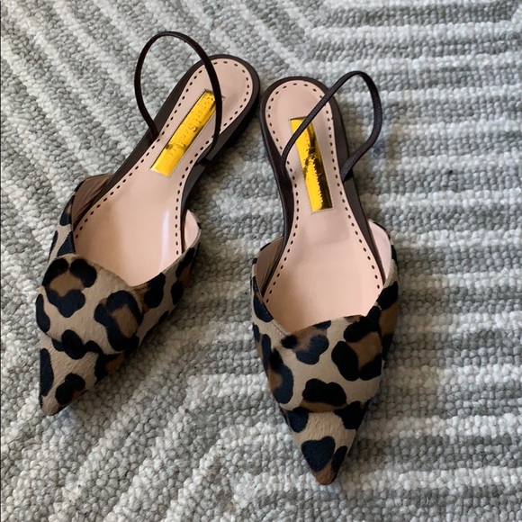 Like NEW Rupert Sanderson Leopard Sabine Flats - Picture 2 of 10